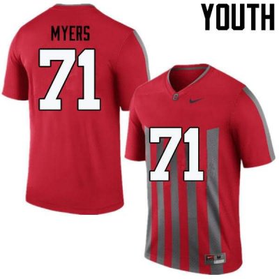 NCAA Ohio State Buckeyes Youth #71 Josh Myers Throwback Nike Football College Jersey BPC3045VR